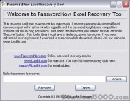 PasswordNow Excel Recovery Tool screenshot